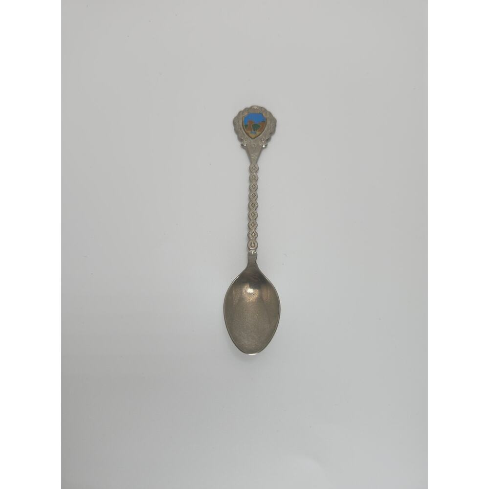 Wisconsin Dells Enamel Souvenir Collector Spoon Vtg Braided Handle Travel Gift